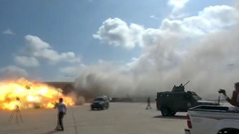 انفجارات في مطار عدن