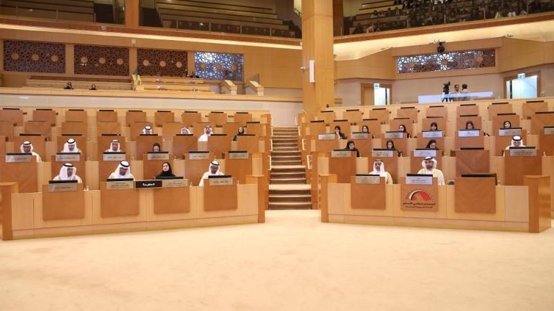 خلال جلسة المجلس الوطني الاتحادي (تصوير: محمد السمّاني)