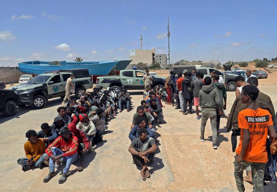 Refugees in Libya. Torturers aspiration of the romanticism of Europe