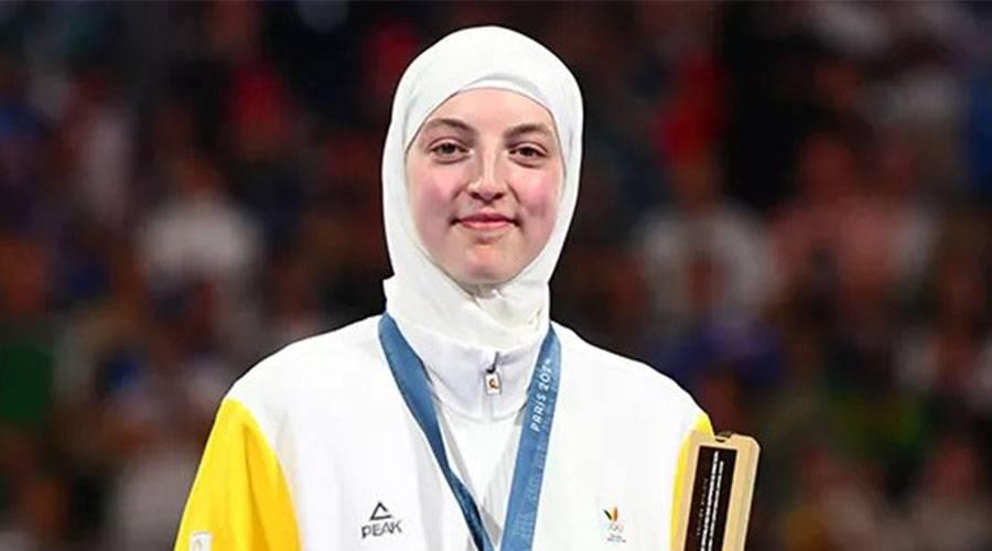 Sarah Shaari is the first veiled European to win an Olympic medal